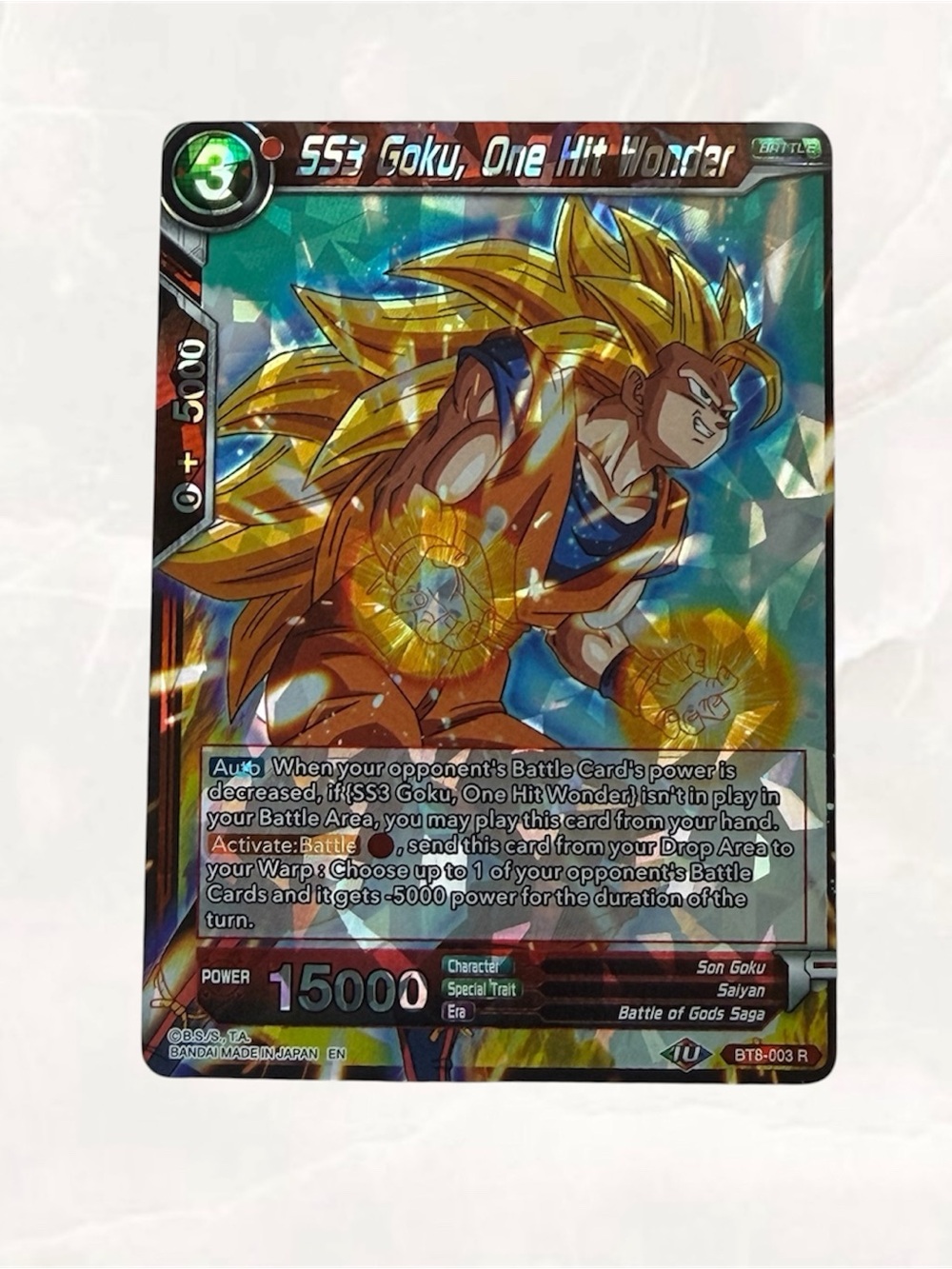 SS3 Goku One Hit Wonder BT8 Foil Dragon Ball Super Card Game BT8-003 R